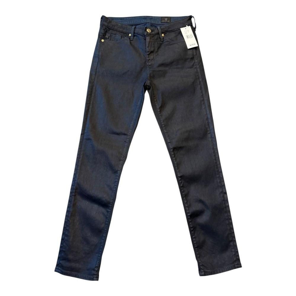 AG Adriano Goldschmied The Legging Ankle Coated Jeans Dark Navy Blue Size 4 (27)